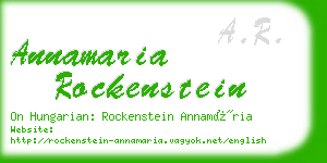annamaria rockenstein business card